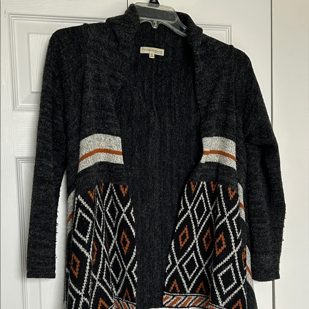 Young Threads Aztec Cardigan Sweater, Size Small - Picture 6 of 7